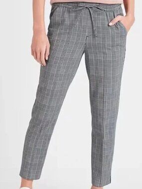 BANANA REPUBLIC Hayden Glen Plaid Pull on Dress Trousers EUC